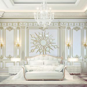 کاغذ دیواری سه بعدی طرح گچ بری