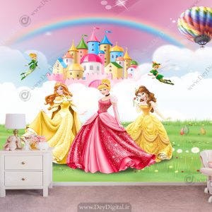 قیمت کاغذ دیواری سه بعدی اتاق دختر طرج پرنسس