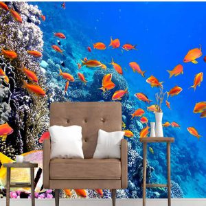 پوستر دیواری طرح ماهی های قرمز