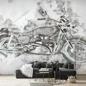 پوستر دیواری نوجوان پسرانه طرح موتور سنگین