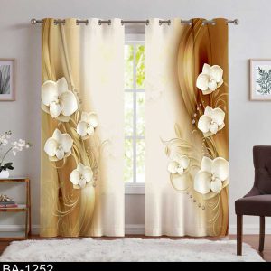 پرده پذیرایی طرح گل BA-1252