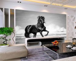 کاغذ دیواری سه بعدی از تصویر اسب
