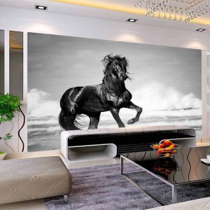 کاغذ دیواری سه بعدی از تصویر اسب
