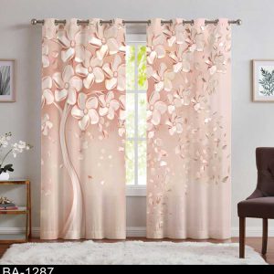 پرده پانچی گل سه بعدی BA-1287