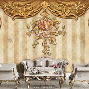 پوستر دیواری سه بعدی طرح کلاسیک BA-1294