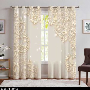 پرده پانچی گل سه بعدی BA-1309