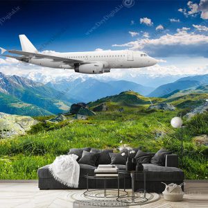 پوستر دیواری هواپیما در حال پرواز