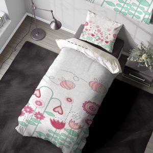 سرویس روتختی طرح گل برای اتاق دختر