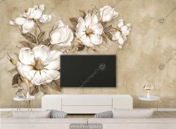 پوستر دیواری گل سفید BA-2348