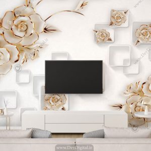 پوستر دیواری پشت تلویزیون سفید BA-2379