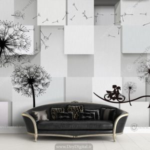 پوستر دیواری سه بعدی طرح قاصدک BA-2425