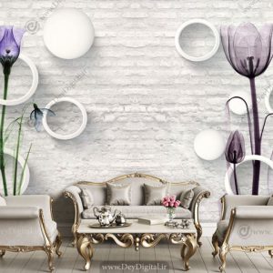 پوستر دیواری سه بعدی دیوار آجری BA-2433