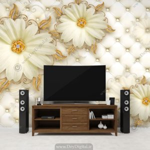 پوستر دیواری پشت تلویزیون سفید BA-2626