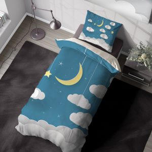 روتختی یک نفره طرح بچگانه ماه و ستاره