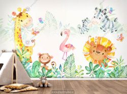 خرید پوستر دیواری اتاق نوزاد طرح حیوانات