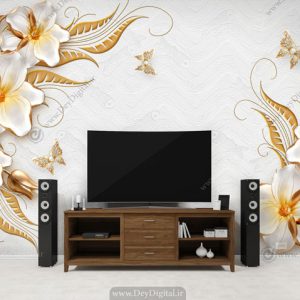 پوستر دیواری پشت تلویزیون سفید BA-2662