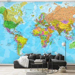 پوستر دیواری نقشه جهان BA-2706