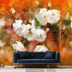 پوستر دیواری گل نقاشی BA-2747