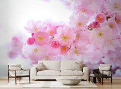 پوستر دیواری شکوفه های صورتی BA-2755