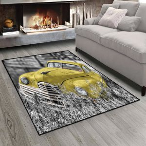 فرشینه چاپی طرح ماشین زرد کلاسیک