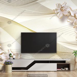 پوستر سه بعدی لاکچری پشت تلویزیون