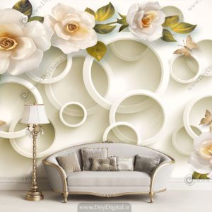 پوستر دیواری سه بعدی سالن پذیرایی BA-3113