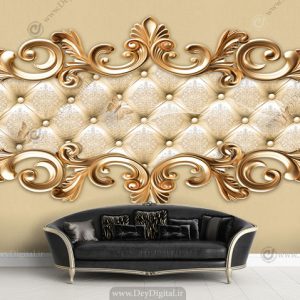 پوستر دیواری سه بعدی لمسه طلایی BA-3115