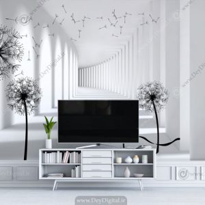 پوستر دیواری پشت تلویزیون تونل سه بعدی BA-3122