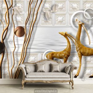 پوستر دیواری سه بعدی سالن پذیرایی BA-3148