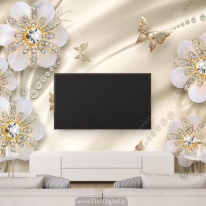 کاغذ دیواری سه بعدی پذیرایی
