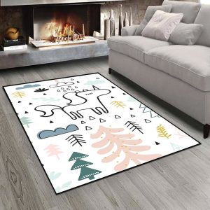 فرشینه چاپی طرح نقاشی کودکانه یونیکورن