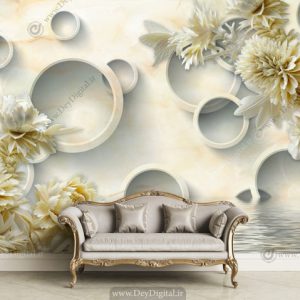 پوستر دیواری سه بعدی سالن پذیرایی BA-3710