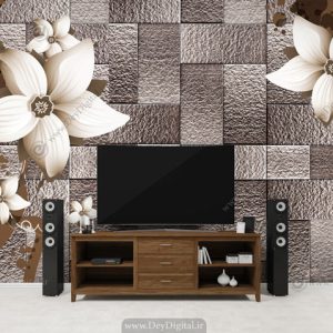پوستر دیواری پشت تلویزیون تیره رنگ BA-3711