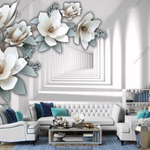 کاغذ دیواری سه بعدی پذیرایی