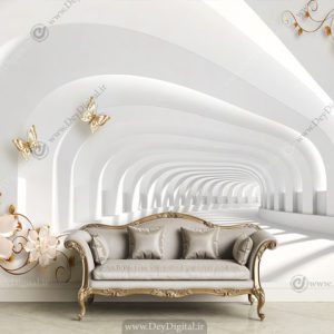 پوستر دیواری تونل و گل BA-3745