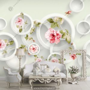 پوستر دیواری سه بعدی سالن پذیرایی BA-3746
