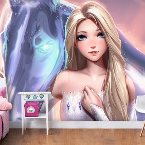 پوستدیواری سه بعدی السبا اسب سفید
