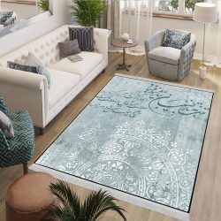 فرشینه طرح پتینه رنگ فیروزه ای
