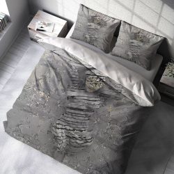 روتختی دو نفره سه بعدی طرح مدرن رنگ طوسی نقره ای