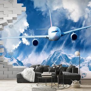 پوستر سه بعدی هواپیما مسافربری بویینگ