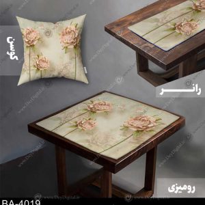 رانر و رومیزی طرح گل کد BA-4019