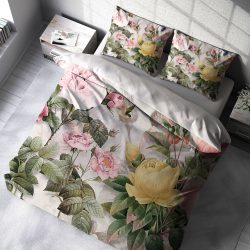 ست روتختی طرح گلهای رز رنگی