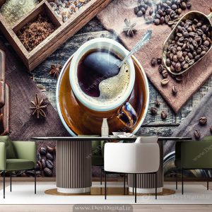 کاغذ دیواری برای قهوه فروشی