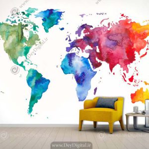 پوستر دیواری نقشه قاره ها BA-4214
