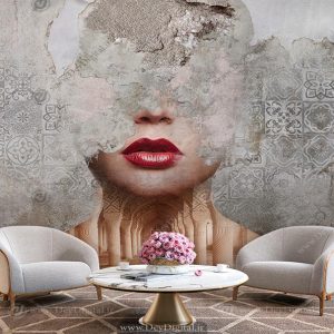 پوستر دیواری پذیرایی مدرن و لاکچری چهره