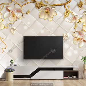 پوستر دیواری پشت تلویزیون لاکچری جدید سه بعدی