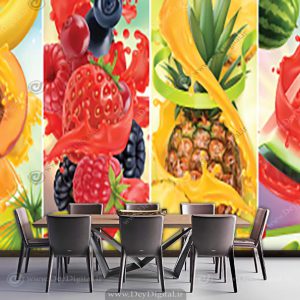 پوستر دیواری برای آبمیوه فروشی