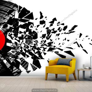 کاغذ دیواری برای آکادمی موسیقی طرح سی دی شکسته