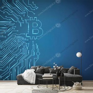 پوستر دیواری سه بعدی طرح ارز دیجیتال