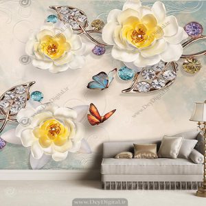 پوستر دیواری گل سه بعدی BA-4314